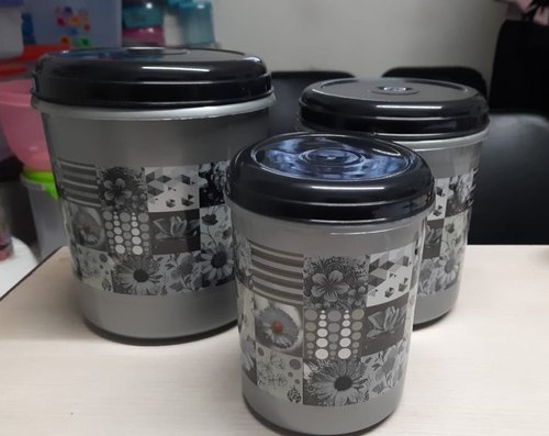 Printed Round Plastic Container