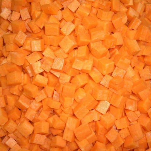 Natural Frozen Diced English Carrot, For Food, Pickle, Snacks, Packaging Type : PP Bags