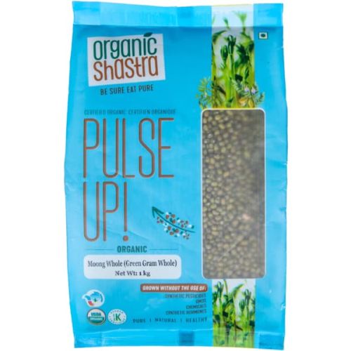 Organic Shastra Whole Moong Beans, Color : Green