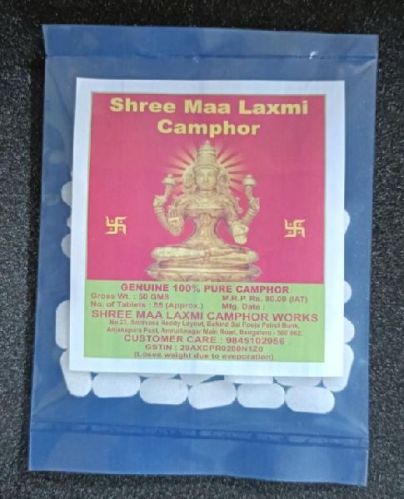 Camphor Tablets-50 Gm Pouch, For Worship