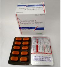 Aceclofenac & Paracetamol Tablets, For Clinical, Hospital, Purity : 99%