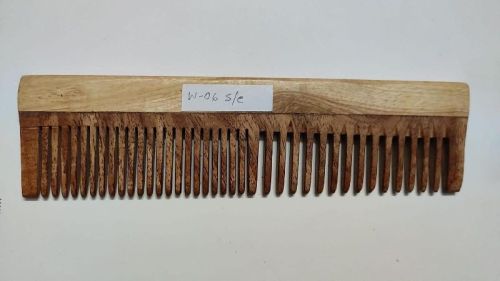 Nw-06(s/c) Handmade Neem Singlewood Hair Comb