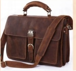 Dark Shade Tan Leather Bag