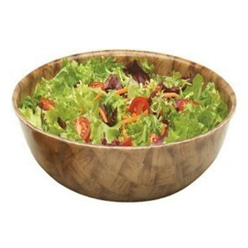 Round Wooden Salad Bowl, Color : Brown