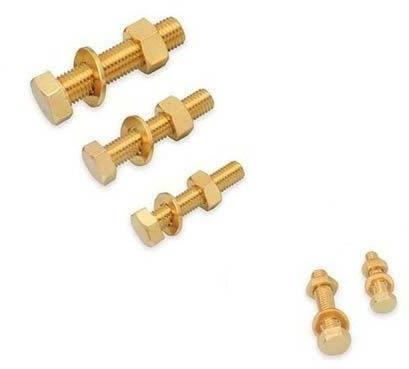 Round Polished Brass Bolts, For Fittings, Grade : ANSI