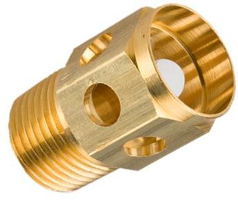 Polished Brass CNC Turned Parts, For Fittings, Color : Golden