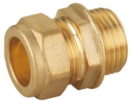 Brass Compression Adaptor, Color : Golden