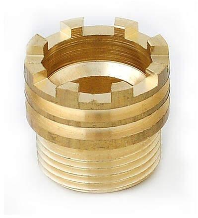Round Polished Brass CPVC Male Insert, For Electrical Fittings, Color : Golden