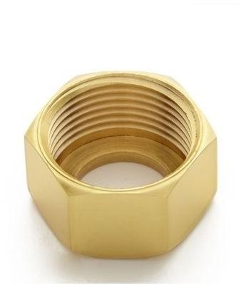 Polished Brass Shower Nut, For Sanitary Fittings, Packaging Type : Carton Box