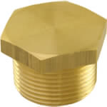 Round Polished Brass Stop Plug, For Electrical Fittings, Feature : Durable