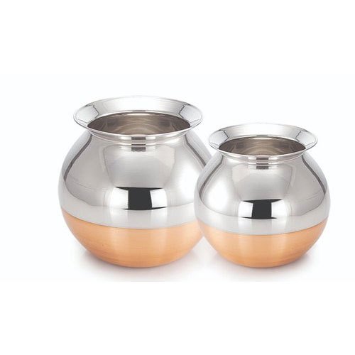 Copper Stainless Steel Pongal Pot