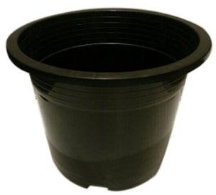 Round Plastic Planters, Color : Black