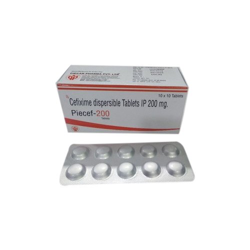 Piecef-200 Cefixime Dispersible Tablets, Packaging Type : Strip