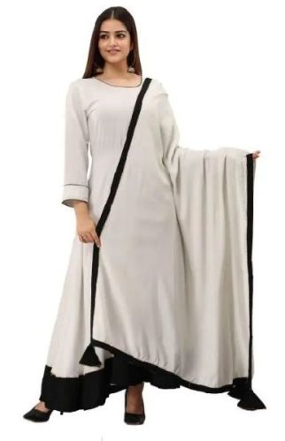 Anarkali Kurti With Dupatta, Size : M, XL, XXL