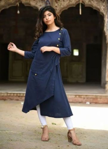 Rayon Stylish Layered Kurti, Size : M, XL, XXL