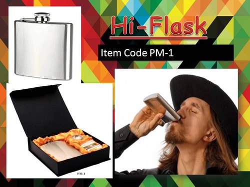 Stainless Steel Flask Gift Set, Size : 20 X 8 X 15 Cm