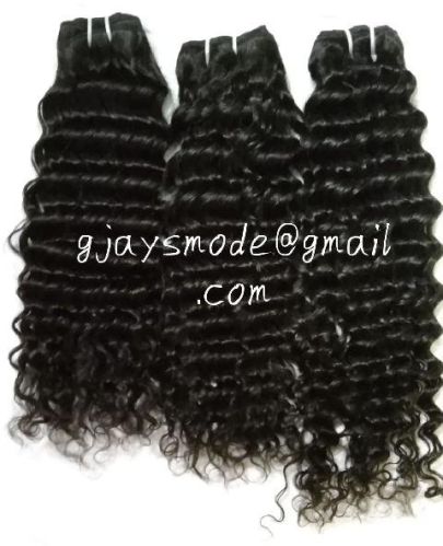 Indian Tight Curly Human Hair Extension, For Parlour, Personal, Wholesale, Style : Straight, Wavy