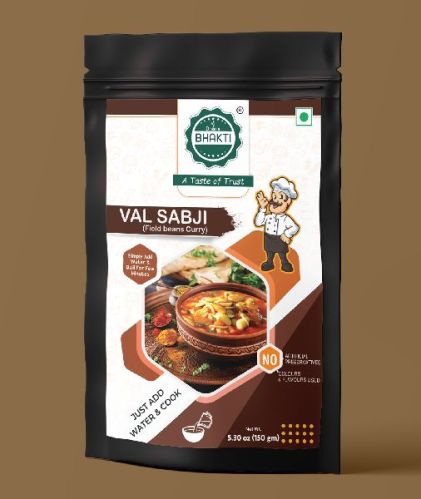 Val Subji (Field Beans Curry), Packaging Type : Food Grade Pouch