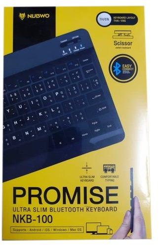 Nubwo Heavy Duty Metal Wireless Keyboard, Color : Black