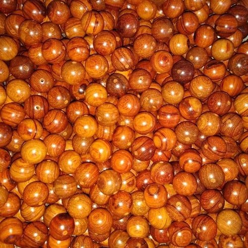 Round Wooden Beads, Color : Brown