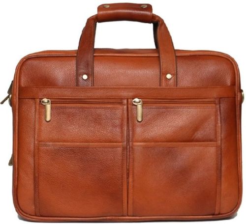 Leather Laptop Bags, For Office, Pattern : Plain