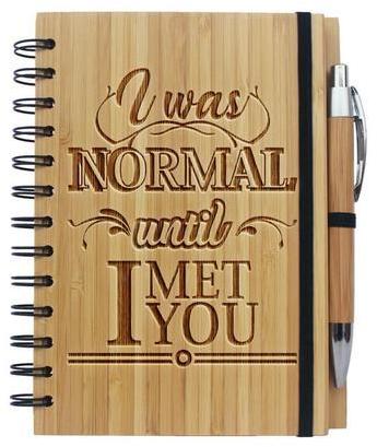 Customisable Paper Wooden Notebook, Feature : Smooth Texture, Optimum Finish, Durable Nature