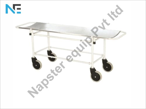 Rectangular Painted Steel Patient Trolley, For Handling Heavy Weights, Style : Modern