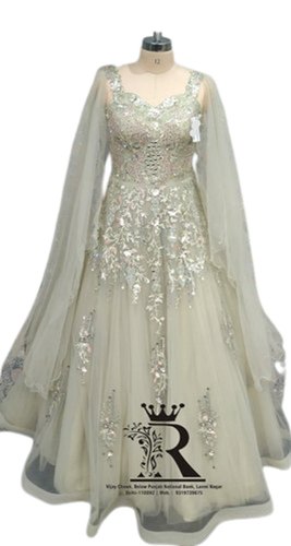 Embroidered Ladies Net Gowns, Size : Free Size