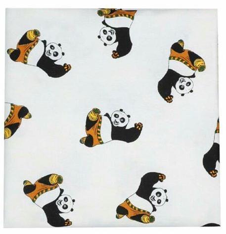 HIPPITY HOP CHARACTER PRINTED PANDA PRINTED SHAWL SINGLE SHEET BHAGULPURI MATERIAL