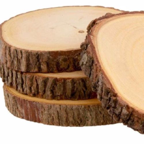 MANGO WOODEN BARK COASTER ROUND SHAPE MADE BY GIFT MART