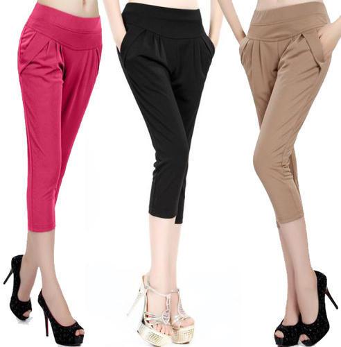 Cotton Plain Ladies Capris, Occasion : Casual Wear