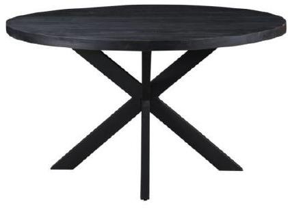 Mango Wood Black Dining Table, For Home, Hotel, Size : Standard