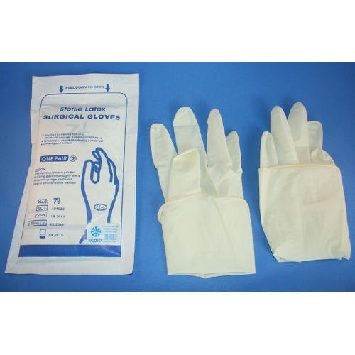 Latex Sterile Hand Gloves, For Home, Hospital, Laboratory, Length : 10-15 Inches