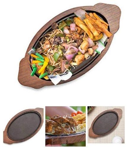 Oval Wooden Sizzler Plate, For Serving Food, Feature : Eco Friendly, Light Weight