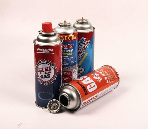 Coated Metal Butane Gas Can, Feature : Fine Finished, Flexible, Heat Resistance, Light Weight, Long Life
