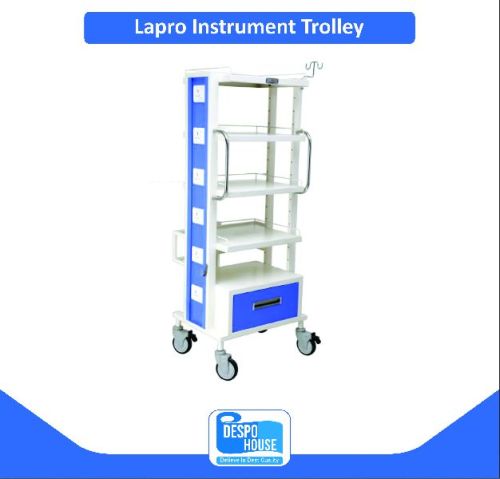 ABS Coated Pipe Laparoscopy Trolley, For Hospital, Feature : Easy Operate, Moveable, Non Breakable