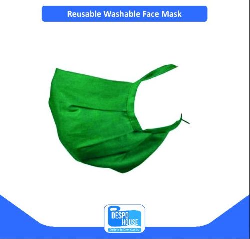 100% Cotton Reusable Washable Face Mask, Color : Green