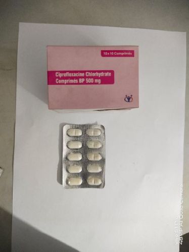 Ciprofloxacin Chlorhydrate Tablets, Packaging Type : Blister