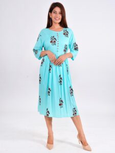 Printed Ladies Short Kurti, Size : M, XL
