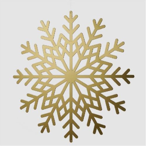 Polished Metal Christmas Snowflake Wall Decor, Size : Multisizes