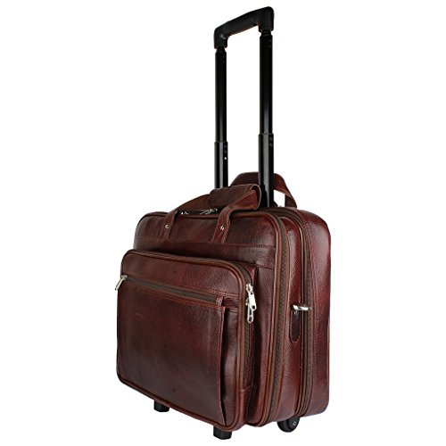 Leather Trolley Bag, For Travelling, Technics : Machine Made, Machine Made