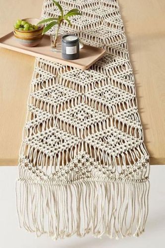 Macrame Table Runner, For Centrestrip, Size : 30x23Inch, 35x25Inch