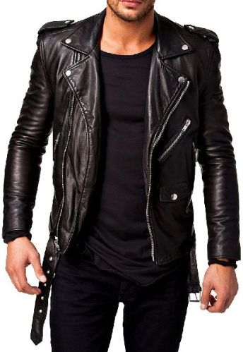 Leather Mens Jacket, Feature : Comfortable Soft, Inner Pockets