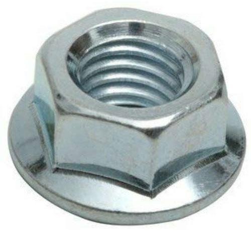 M10 Hex Flange Nut, Color : Silver