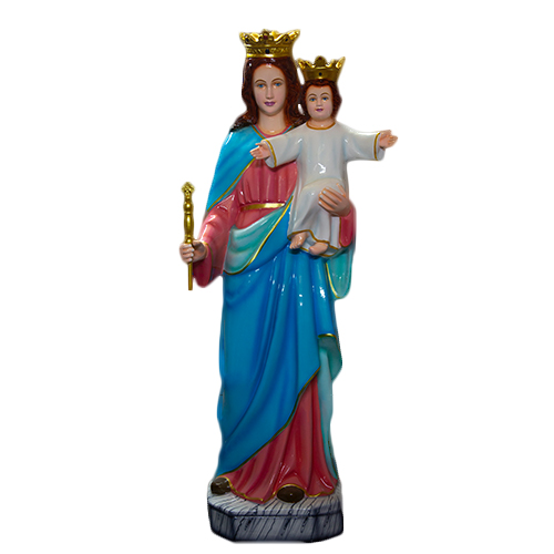 Mary Help Of Christian Statue, For Shiny, Pattern : Painted