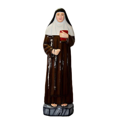Polished Painted Fiberglass St. Alphonsa Statue, Size : 24-60 Inches