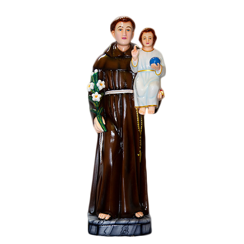 St. Antony With Child Jesus Statue, For Shiny, Pattern : Painted