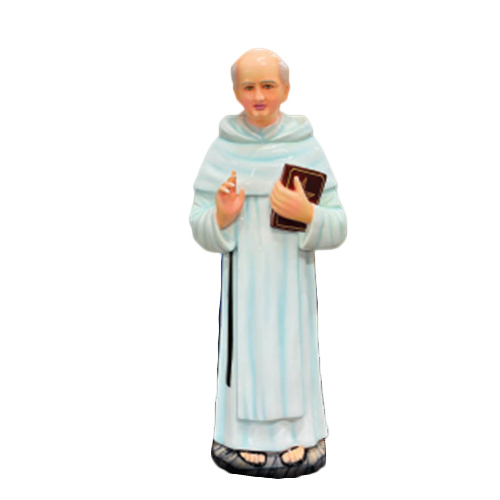Polished Painted Fiberglass St. Chavara Father Statue, Size : 12-60 Inches