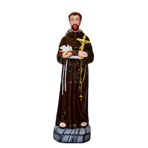 St. Francis Asissi With Animals Statue, For Shiny, Pattern : Painted