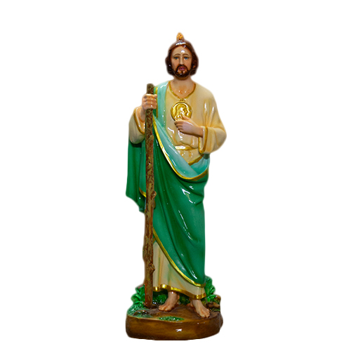 Polished Painted Fiberglass St. Jude Statue, Size : 11-72 Inches